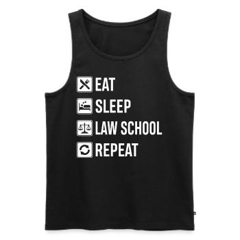 Drôle d’étudiant en droit - futur avocat - Débardeur bio Premium Homme - noir - Devant - Michal (187cm)