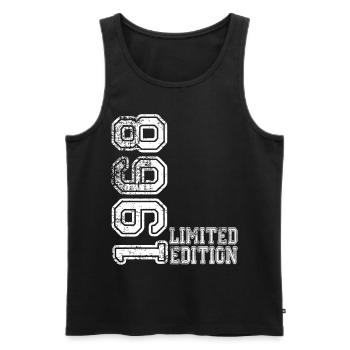 Limited Edition 1968 - Men's Premium Organic Tank Top - black - Front - Michal (187cm)
