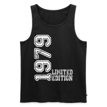 Limited Edition 1979 - Men's Premium Organic Tank Top - black - Front - Michal (187cm)