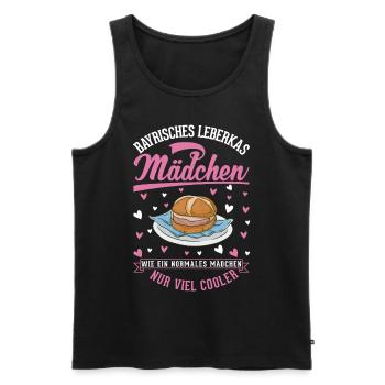 Leberkas Mädchen Leberkäse Fleischkäse - Männer Premium Bio Tank Top - Schwarz - Vorne - Michal (187cm)