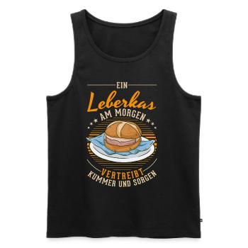 Leberkas Leberkäse Fleischkäse - Männer Premium Bio Tank Top - Schwarz - Vorne - Michal (187cm)