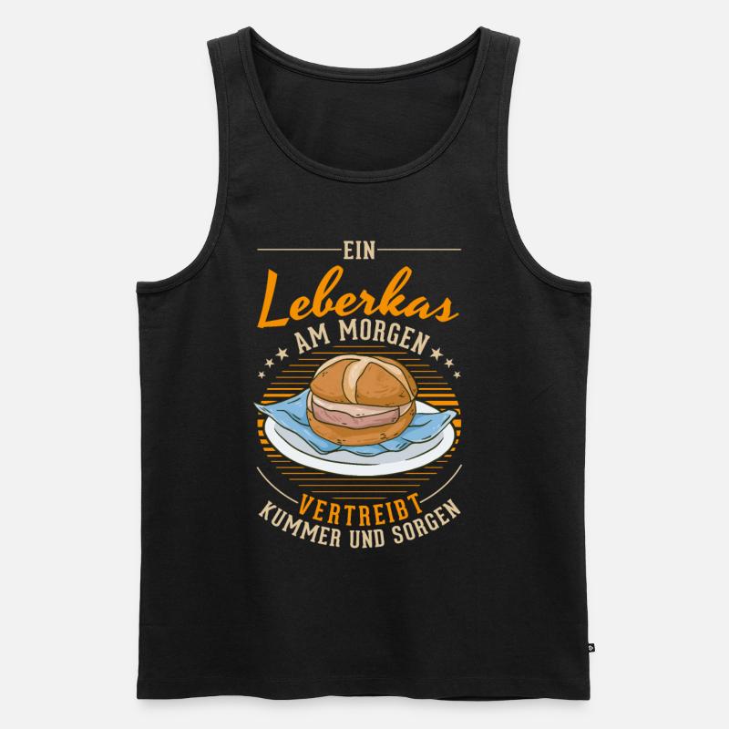 Leberkas Leberkäse Fleischkäse - Männer Premium Bio Tank Top - Schwarz