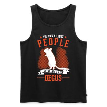 Degu Gift Shrub Rat Forest Degu - Men's Premium Organic Tank Top - black - Front - Michal (187cm)