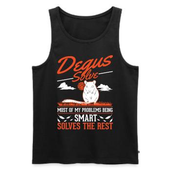 Degu Gift Shrub Rat Forest Degu - Men's Premium Organic Tank Top - black - Front - Michal (187cm)