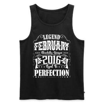 Février 2016. Cadeau d'Anniversaire février 2016. - Débardeur bio Premium Homme - noir - Devant - Michal (187cm)