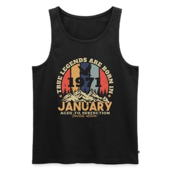 Birthday Gift Born In January 1971 - Men's Premium Organic Tank Top - black - Front - Michal (187cm)