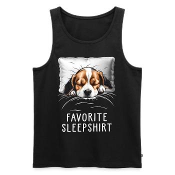 Beagle Favorite Sleepshirt - Men's Premium Organic Tank Top - black - Front - Michal (187cm)