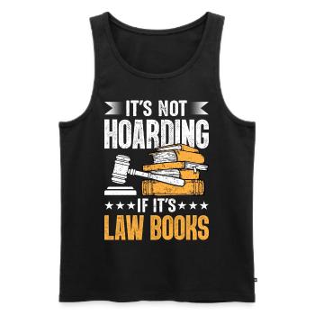 Funny law student law school - Men's Premium Organic Tank Top - black - Front - Michal (187cm)