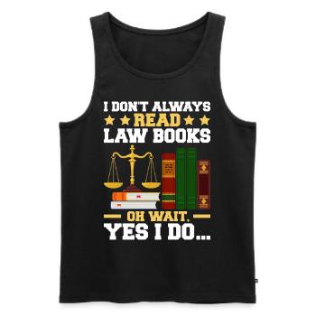 Funny law student law school - Men's Premium Organic Tank Top - black - Front - Michal (187cm)