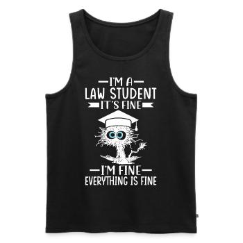 Funny Law School Future Lawyer - Men's Premium Organic Tank Top - black - Front - Michal (187cm)