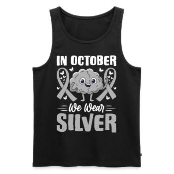 Dyslexia Awareness Dyslexics - Men's Premium Organic Tank Top - black - Front - AI Model Male 178 light (178cm)