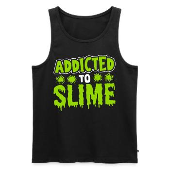 Accro au Slime Slime Liquide de bricolage - Débardeur bio Premium Homme - noir - Devant - AI Model Male 178 light (178cm)