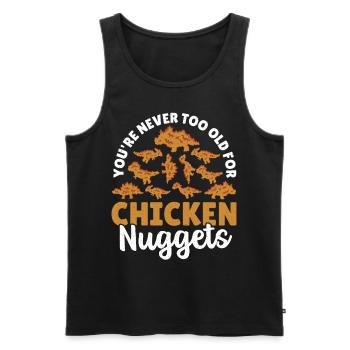 Nuggets Lover Chicken Nugget Fast Food Chicken - Débardeur bio Premium Homme - noir - Devant - AI Model Male 178 light (178cm)