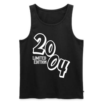 20ème Anniversaire 2004 Millésime - Débardeur bio Premium Homme - noir - Devant - Michal (187cm)