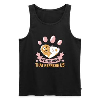 Hunderettungs Designs Für Tierrechtsaktivisten - Männer Premium Bio Tank Top - Schwarz - Vorne - Michal (187cm)