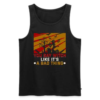 Magische Dunkle Kunst Okkulte Hexen Designs - Männer Premium Bio Tank Top - Schwarz - Vorne - AI Model Male 178 light (178cm)
