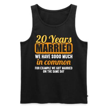 We have a lot in common 20th wedding anniversary - Men's Premium Organic Tank Top - black - Front - Michal (187cm)
