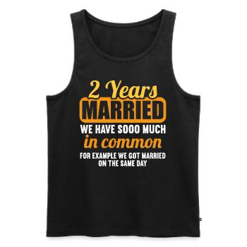 We have a lot in common 2nd wedding anniversary - Men's Premium Organic Tank Top - black - Front - Michal (187cm)