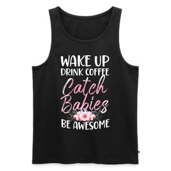 LD Labour And Delivery Nurse - Men's Premium Organic Tank Top - black - Front - Michal (187cm)