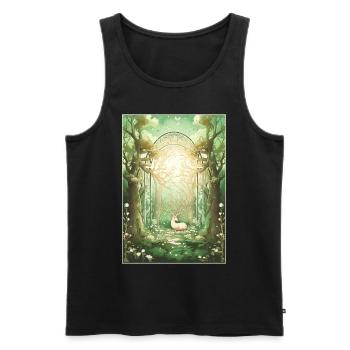 Mystical Forest Fairycore Cottagecore Aesthetic Na - Männer Premium Bio Tank Top - Schwarz - Vorne - Michal (187cm)