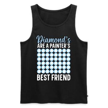 Diamond painting hand tools diamond painter - Men's Premium Organic Tank Top - black - Front - AI Model Male 178 light (178cm)