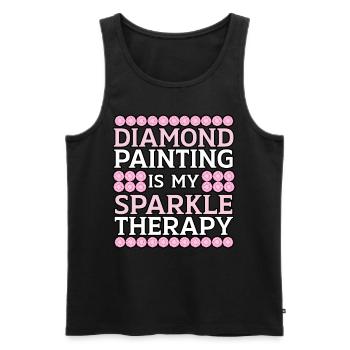 Outils de peinture au diamant Diamond Painter - Débardeur bio Premium Homme - noir - Devant - AI Model Male 178 light (178cm)