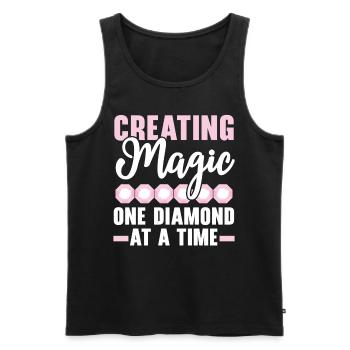 Diamond painting hand tools diamond painter - Men's Premium Organic Tank Top - black - Front - AI Model Male 178 light (178cm)
