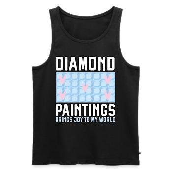 Outils de peinture au diamant Diamond Painter - Débardeur bio Premium Homme - noir - Devant - AI Model Male 178 light (178cm)