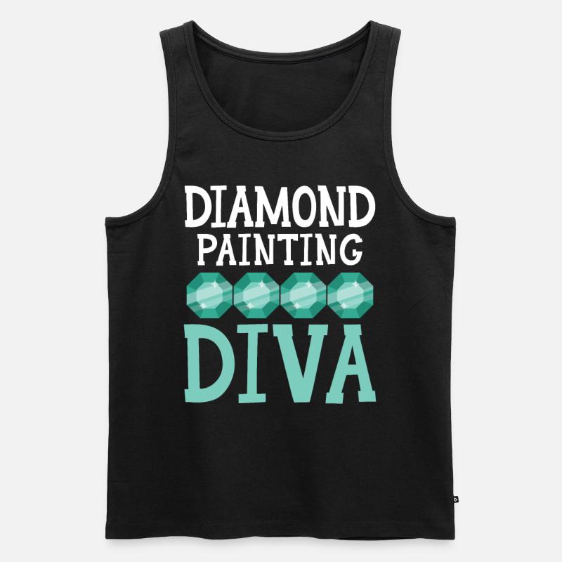 Diamond Painting Tools Diamond Painter - Men's Premium Organic Tank Top - black
