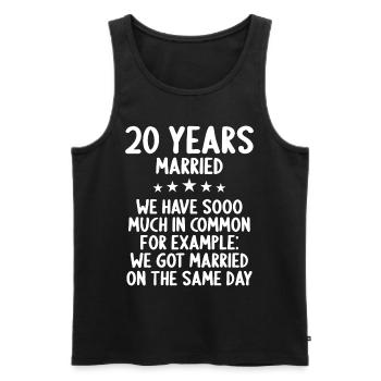 We have a lot in common 20th wedding anniversary - Men's Premium Organic Tank Top - black - Front - Michal (187cm)
