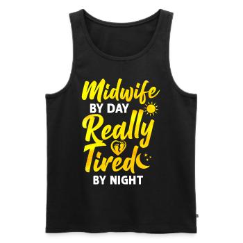Nurse Midwife Birth Worker Midwife - Men's Premium Organic Tank Top - black - Front - Michal (187cm)