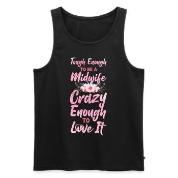 Nurse Midwife Birth Worker Tough - Männer Premium Bio Tank Top - Schwarz - Vorne - Michal (187cm)