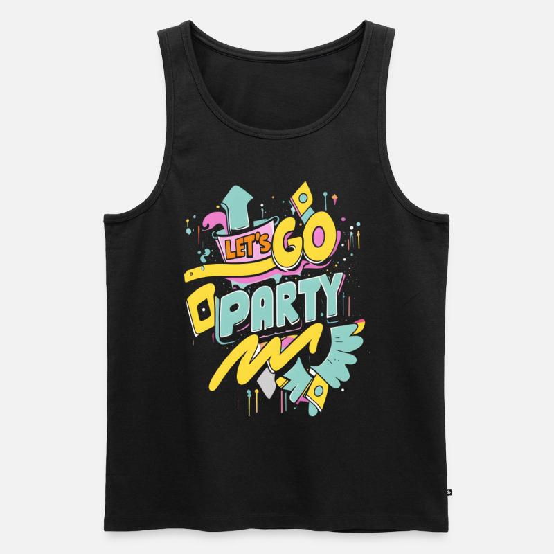 Let's Go Party - Männer Premium Bio Tank Top - Schwarz