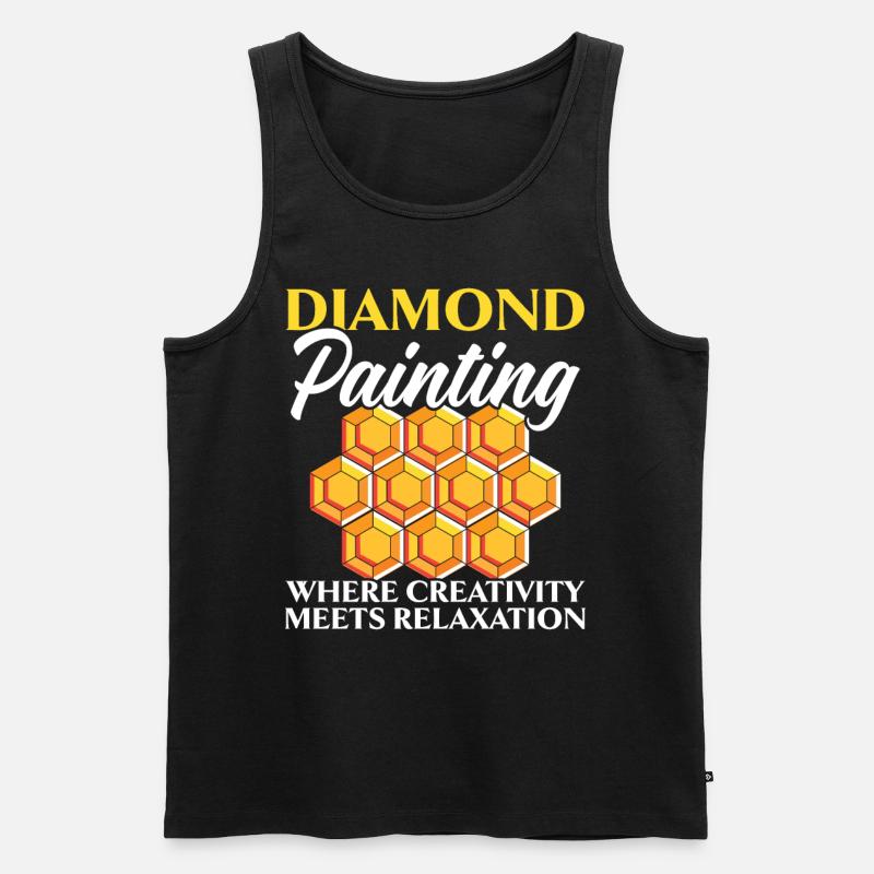 Diamond Painting Tools Diamond Painter - Men's Premium Organic Tank Top - black
