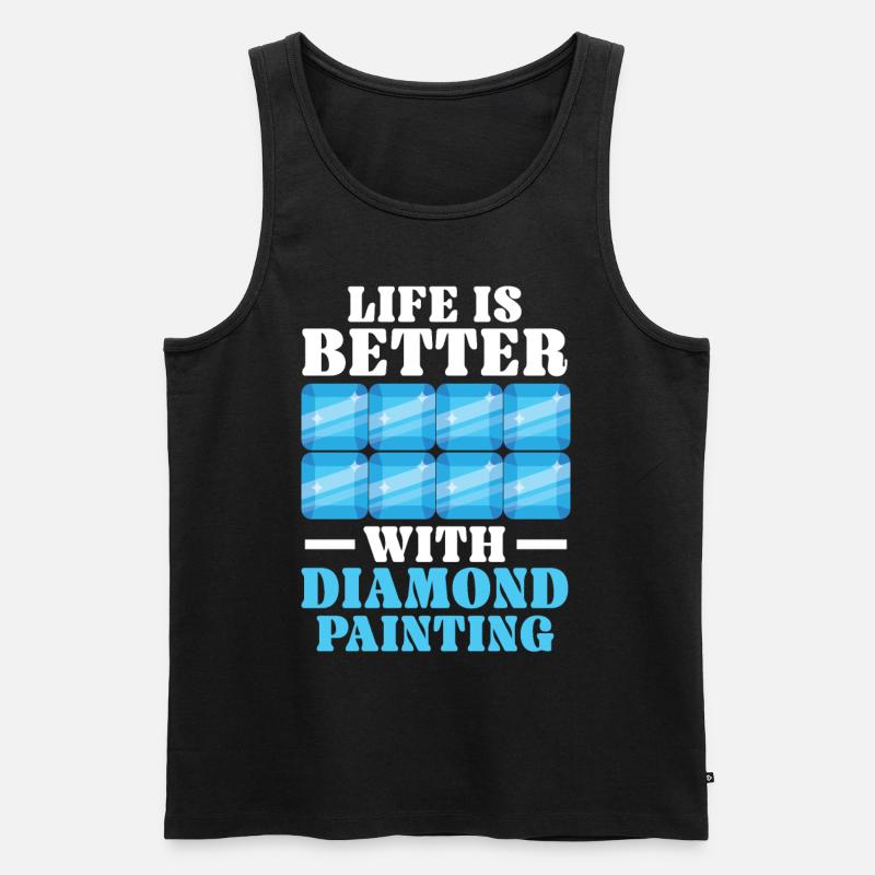 Diamond Painting Tools Diamond Painter - Men's Premium Organic Tank Top - black
