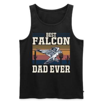 Meilleur Faken Père Faucons Papa Fauconnerie - Débardeur bio Premium Homme - noir - Devant - Michal (187cm)