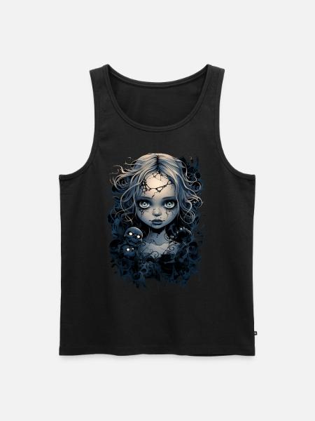 Gothic Girl Halloween Fantasy Dark - Men's Premium Organic Tank Top - black
