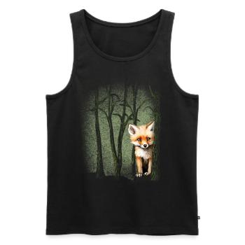 Waldtiere Fuchs Natur erleben für Naturfreunde - Männer Premium Bio Tank Top - Schwarz - Vorne - Michal (187cm)