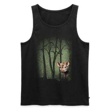 Wildtiere Wildschwein Frischling Umweltschutz - Männer Premium Bio Tank Top - Schwarz - Vorne - Michal (187cm)