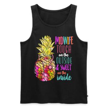 Nurse Midwife Birth Worker - Men's Premium Organic Tank Top - black - Front - Michal (187cm)