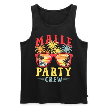 Malle Party Crew - Men's Premium Organic Tank Top - black - Front - Michal (187cm)