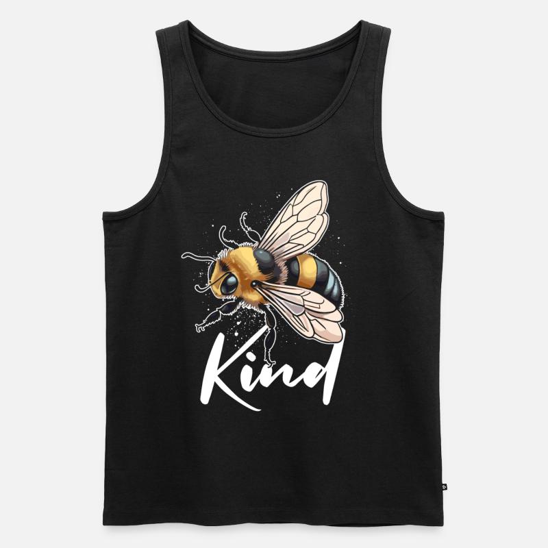 Bee Kind - Männer Premium Bio Tank Top - Schwarz