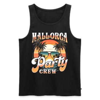 Mallorca Party Crew - Men's Premium Organic Tank Top - black - Front - Michal (187cm)
