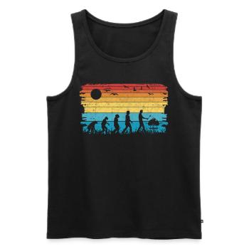 Grill Evolution Bratwurst Grillen - Männer Premium Bio Tank Top - Schwarz - Vorne - AI Model Male 178 light (178cm)
