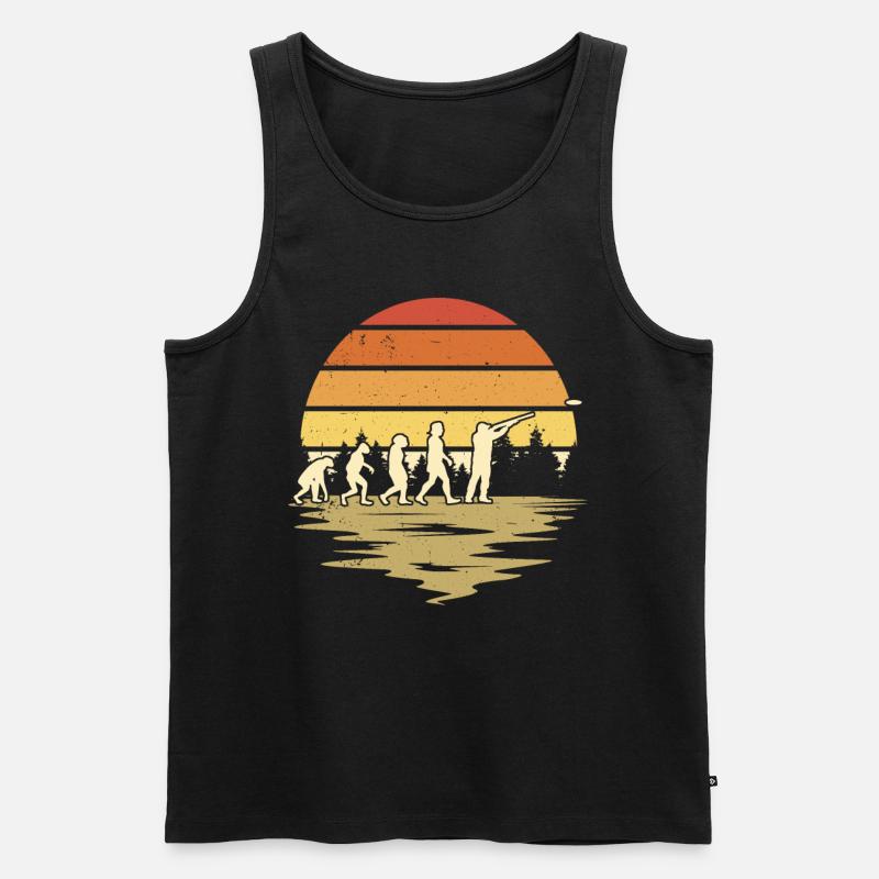 Tontaubenschießen Evolution - Männer Premium Bio Tank Top - Schwarz