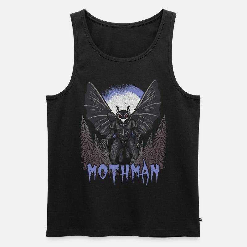 Mothman - Männer Premium Bio Tank Top - Schwarz