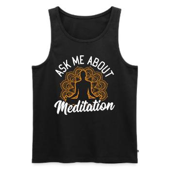 Yoga Liebhaber Chakra Heilung Chakra Heilung Kunst - Männer Premium Bio Tank Top - Schwarz - Vorne - AI Model Male 178 light (178cm)