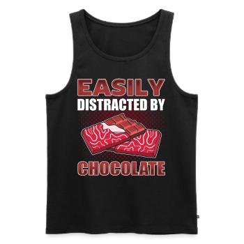 Sweets Lover Junk Food Chocolate Bar Cocoa Lovers - Men's Premium Organic Tank Top - black - Front - AI Model Male 178 light (178cm)