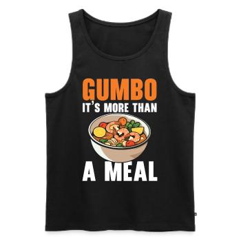 Gumbo Lovers Foodie Louisiane Manger Cuisine Cajun - Débardeur bio Premium Homme - noir - Devant - Michal (187cm)