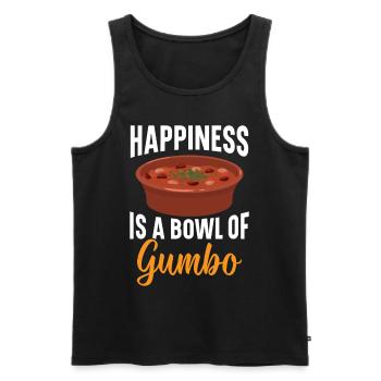 Gumbo Lovers Foodie Louisiane Manger Cuisine Cajun - Débardeur bio Premium Homme - noir - Devant - Michal (187cm)